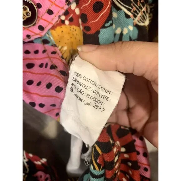 Farm Rio Shell Mix Cotton Jumpsuit Size Medium - Picture 7 of 7